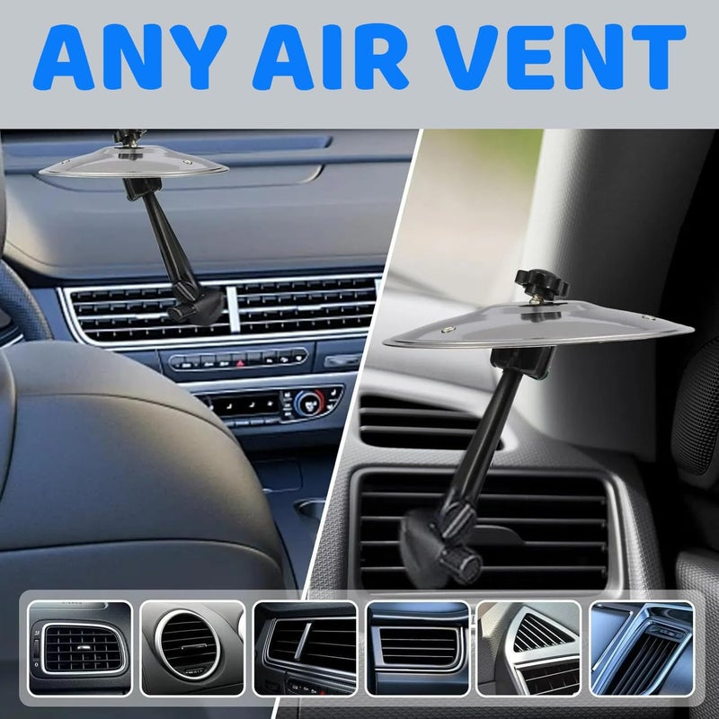 LEMATEEK Updated Car Cymbal Air Vent – Mini Car Drum Cymbal for Car Vent, Easy Clip-On Car Crash Cymbal, Perfect for Music Lovers, Make Your Driving More Fun (1, Silver) - Image 3